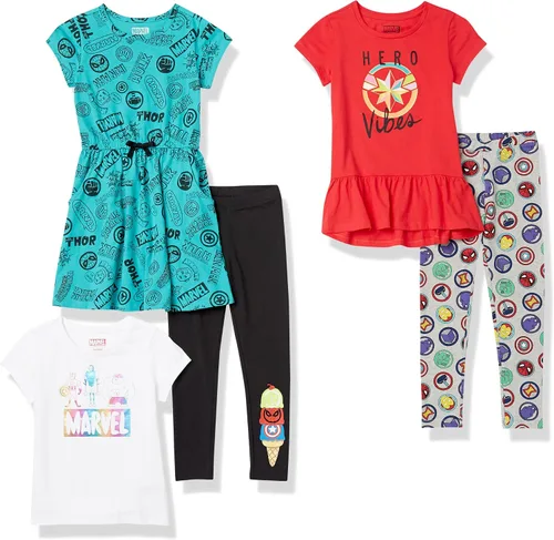 Miniatura 75 de Amazon Essentials Disney Marvel Star Wars Frozen Conjunto de ropa de mezcla y combinación de princesa para niñas y niños pequeños