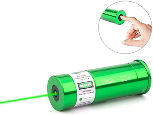 Calidad premium, láser rojo/verde, mira de diámetro del cartucho de barril de calibre 12, visor para escopetas de 12ga con botón de