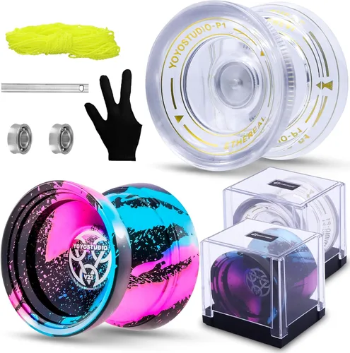 Miniatura 11 de YOYOSTUDIO Yoyo Profesional Sensible Yoyo H17, Yoyos Metálicos de Doble Propósito para Niños, Rodamiento de Yoyo No Sensible para Adultos