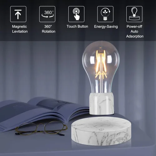 Miniatura 3 de Lámpara de escritorio con bombilla LED flotante de levitación magnética para regalos únicos, decoración de habitación, luz nocturna, decoración