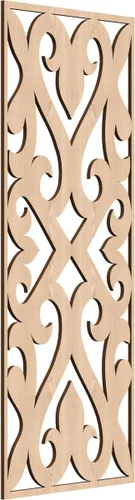 Miniatura 116 de Keene Paneles de pared decorativos de madera con calado, 9 3/8 pulgadas de ancho x 24 3/8 pulgadas de alto x 1/4 de alto, roble rojo rojo (Red Oak)