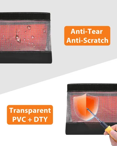 Miniatura 7 de Bolsa de herramientas transparente, bolsa de herramientas pequeña, bolsa con cremallera de 12 pulgadas, bolsa de herramientas para organizar cajas