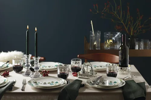 Miniatura 10 de Lenox 893565 Balsam Lane - Juego de vajilla de 12 piezas, verde, Navidad, alojamiento navideño
