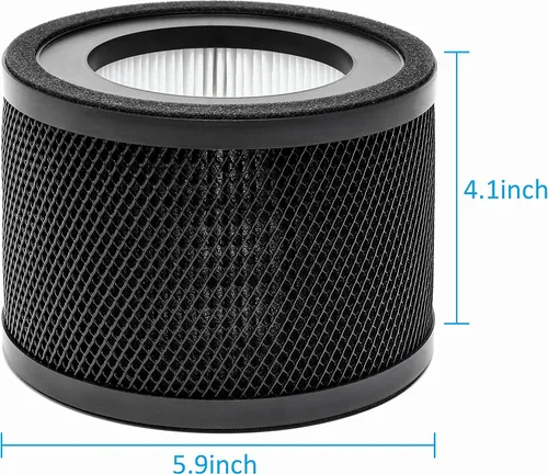 Miniatura 8 de TT-AP001 - Filtro de repuesto True HEPA, compatible con TaoTronics TT-AP001 y VAVA VA-EE014 purificador de aire, filtro HEPA verdadero H13 y filtro