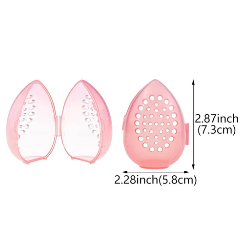 Miniatura 2 de Paquete de 4 esponjas de maquillaje para licuadora de belleza, estuche de viaje para secar y almacenar maquillaje esponja de base de belleza