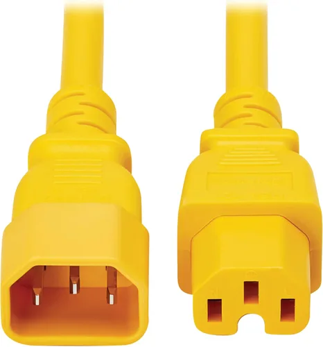 Miniatura 4 de Tripp Lite Cable de extensión de alimentación resistente de 6 pies, C14 a C15, 15A, 14 AWG, rojo (P018-006-ARD)