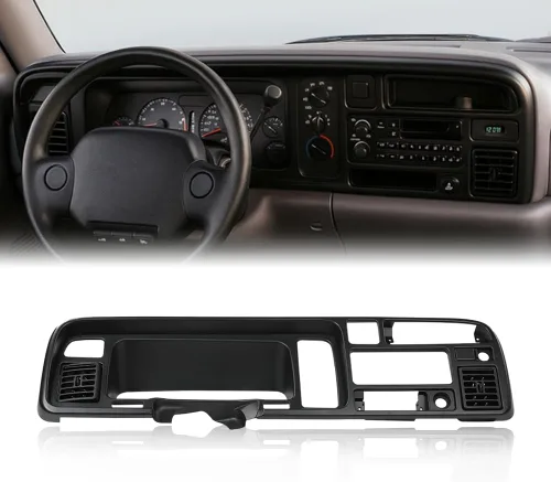 Miniatura 10 de PIT66 Cubierta de bisel de tablero TPE color negro compatible con Dodge Charger Plymouth Belvedere Coronet GTX Road Runner Satellite 1971-1974 Panel