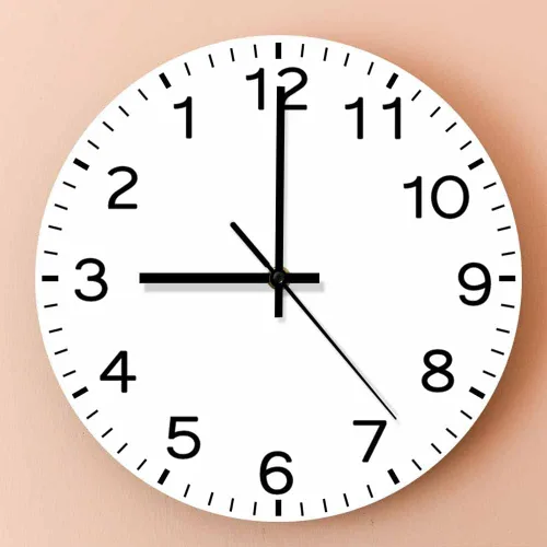 Miniatura 8 de The Geeky Days Reloj de correr hacia atrás de 12 pulgadas, números de Arabia, funciona con pilas, cuarzo silencioso, antiagujas del reloj, inversa