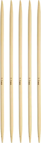 Miniatura 16 de Harfington - 5 piezas de agujas de tejer de bambú de doble punta, tamaño US 1 (2.25 mm), carbonizadas, 7.9 pulgadas (20 cm) rectas para tejer a
