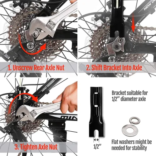 Miniatura 6 de Anley Bandera de seguridad para bicicleta de 6 pies con poste de fibra de vidrio y soporte de montaje, longitud ajustable, alta visibilidad