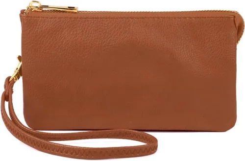Miniatura 21 de RIAH FASHION Monedero convertible de piel sintética - Mini bolso de mano desmontable cadena bandolera correa soporte para teléfono
