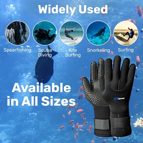 Miniatura 2 de H2ODYSSEY Ultrazip Therma Grip Glove - Five Finger Water Glove for Men and Women - Velcro Straps- Anti Skid Palm Grips