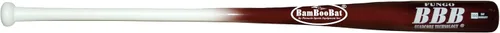 Miniatura 12 de BAMBOOBAT by Pinnacle Sports Equipment INC. Bate de béisbol de bambú para adultos Fungo Infield/Outfield 2-Mango blanco/barril escarlata