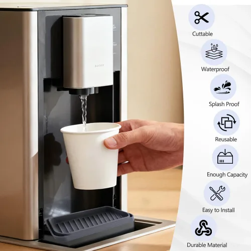 Miniatura 7 de Bandeja de goteo para refrigerador, dispensador de agua para nevera cortable para bandeja de agua, dispensador de silicona de grado alimenticio
