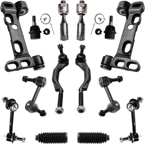 Miniatura 104 de Detroit Axle - Kit de suspensión frontal de 16 piezas para RWD Chrysler 300 Dodge Charger Challenger Magnum 6 brazos de control con rótulas 2
