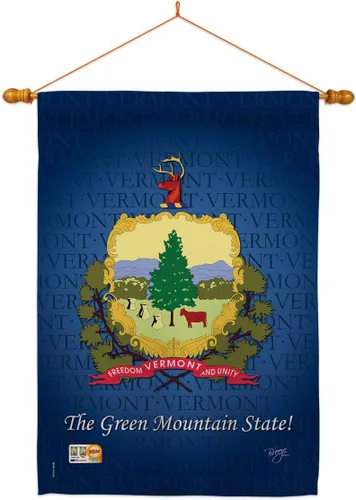 Miniatura 7 de Bandera de Estados Vermont House Regional Estados Unidos Territorios Americanos República País Particular Área Pequeña Decorativa Patio Banner Hecho