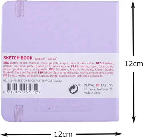 Miniatura 2 de Talens Art Creation T9314-134M 452329 Talens Art Creation Cuaderno de bocetos, cuaderno de dibujo, 4.7 x 4.7 pulgadas (4.7 x 4.7 in), violeta pastel