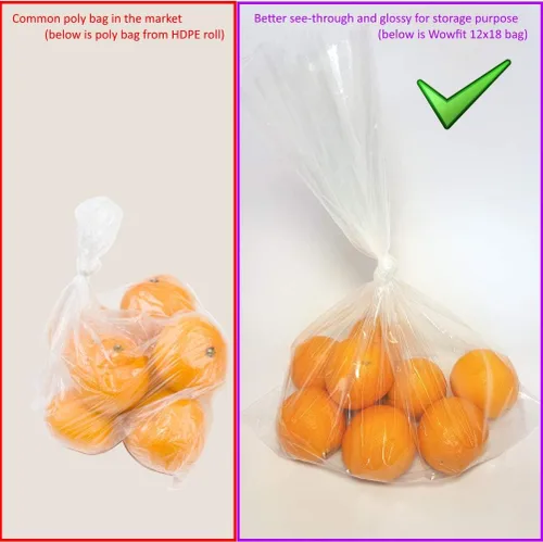 Miniatura 3 de Wowfit 30 bolsas de polietileno de plástico transparente de 9 x 14 pulgadas y 1.1 mil, ideales para pan, verduras, frutas, dulces, golosinas