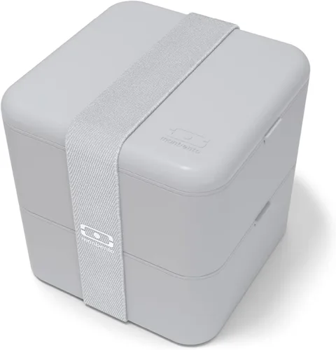 Miniatura 15 de monbento - Caja Bento grande MB Square Blossom con compartimentos - Lonchera a prueba de fugas para el trabajo y la preparación de comidas - Sin BPA