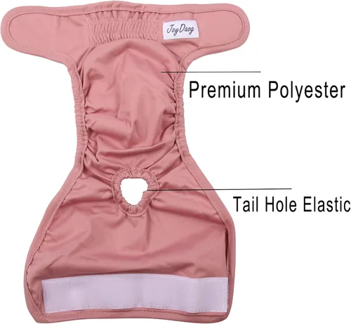 Miniatura 4 de JoyDaog Pañales para perros pequeños, paquete de 4 pañales reutilizables para cachorros, S