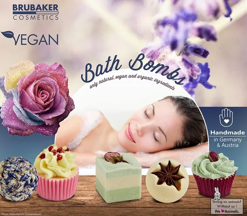 Miniatura 3 de BRUBAKER Juego de 6 Baño Melts Holly Jolly – Juego de regalo de Navidad vegano hecho a mano – Todo natural con manteca de karité orgánica, manteca