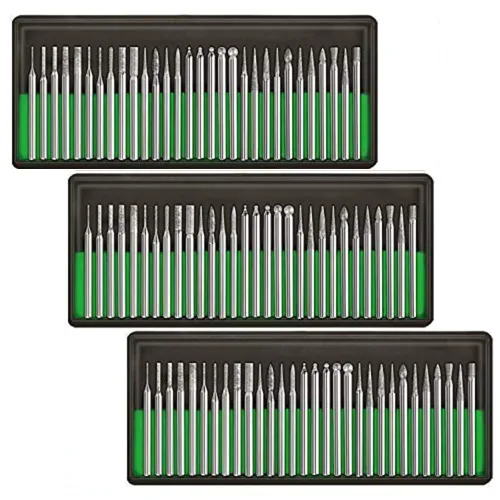 Ryoma Brocas de diamante para herramientas rotativas de metal para carpintería de metal, para tallado, vástago de 3/32 pulgadas (0.093 in), paquete