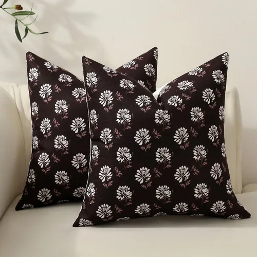 Miniatura 8 de Juego de 4 fundas de almohada con estampado de vacas de las Tierras Altas, suaves fundas de almohadón decorativas de lino rústico, fundas