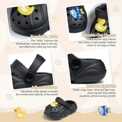 Miniatura 3 de Zoolar Bonitos zuecos de jardín para niños y niñas, zapatos de verano ligeros para exteriores, sandalias para niños y niñas, zapatos de playa