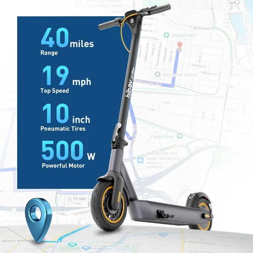 Miniatura 2 de Hiboy S2/S2 MAX Electric Scooter, 350/500W Motor, 8.5/10" Tires, 17/40.4 Miles Range E Scooter, 19 Mph Folding Commuter Electric Scooter for Adults