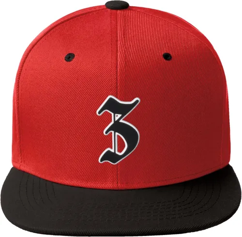 Miniatura 943 de Daxton Gorra clásica con visera de billete plano con letras del alfabeto inglés antiguo de la A a la Z