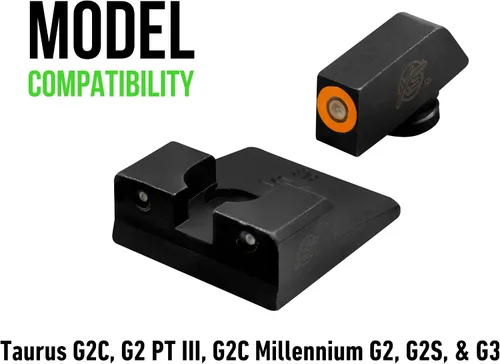 Miniatura 3 de XS SIGHTS R3D - Vista nocturna de tritio para pistolas S&W M&P, Sig, Canik, Taurus y HK, tritio delantero y trasero que brilla en la oscuridad