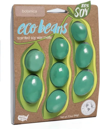 Miniatura 36 de Eco Candle Co. Eco Beans Wax Melts - Paquete de 2 unidades, ámbar vintage, 3.5 onzas, aromas de resina de madera, nuez moscada, canela y vainilla