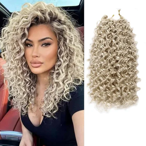 Miniatura 20 de GoGo Curl Crochet Hair 18 pulgadas onda de agua pelo sintético bohemio ganchillo trenzado jengibre onda profunda extensiones de cabello trenzado