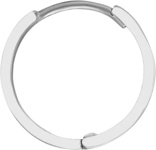 Miniatura 4 de Pendientes de aro de oro amarillo o blanco de 14 k de 0.098in de grosor (0.512 x 0.512in)