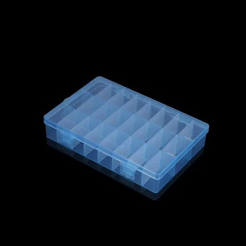 Miniatura 9 de Cajas de almacenamiento ajustables de plástico para joyas, 24 rejillas, caja de almacenamiento, cuentas de exhibición de joyas, aretes organizador