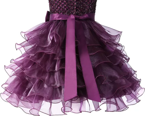 Miniatura 2 de Vestido de encaje con volantes para niñas para niña de las flores en la boda