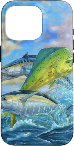 Miniatura 19 de iPhone 13 lindo Mahi Mahi verde pesca atún caso