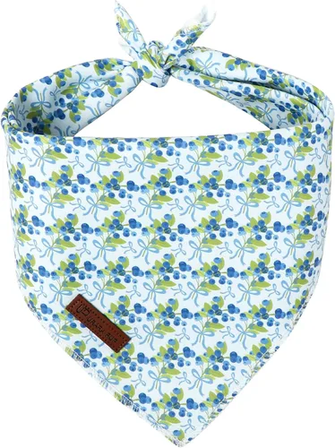 Miniatura 38 de Bandana de verano para perros, bufanda triangular de rejilla de algodón cómoda para perros medianos y grandes, pañuelo lavable para mascotas