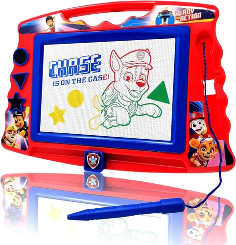Lollipop PAW Patrol Tablero de Dibujo Magnético con Lápiz y 3 Sellos, para Niños o Niñas (Azul)…