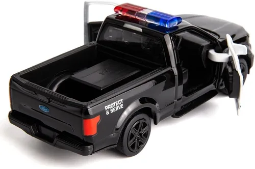Miniatura 7 de BDTCTK Escala 1/36 compatible con Ford F150 Pickup Truck modelo de coche de policía, aleación de zinc fundido a presión, vehículos de tracción