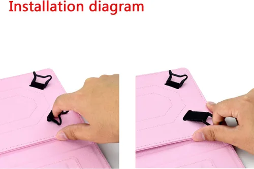 Miniatura 4 de Funda universal para tablet de 9.5 a 10.5 pulgadas, con soporte para lápiz capacitivo y ranuras para tarjetas de crédito para iPad de 9.7 pulgadas