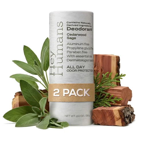 Miniatura 29 de Hey Humans Desodorante, desodorante sin aluminio para mujeres y hombres, contiene ingredientes de origen natural, control de olores todo el día