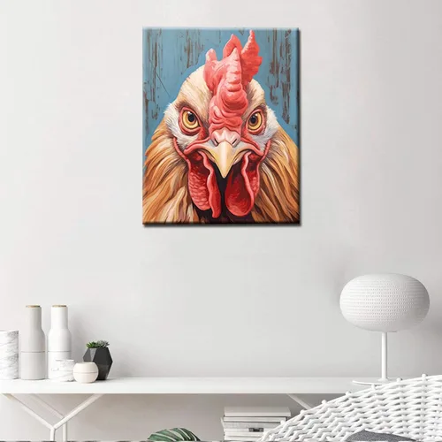Miniatura 3 de Tucocoo Bumbers - Pintura de animales de granja para adultos, pintura acrílica por números, pintura acrílica, lienzo, decoración de cocina, Animal