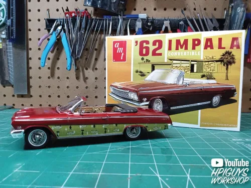 Miniatura 5 de AMT 1962 Chevy Impala Convertible 1:25 Modelo Kit