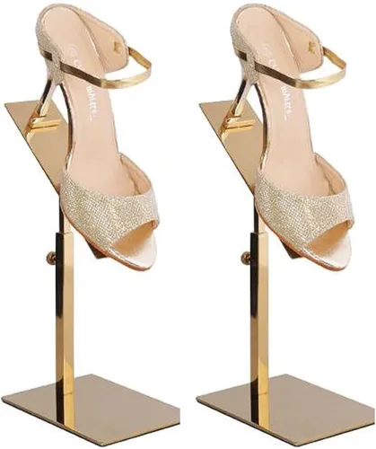 Miniatura 4 de Soporte elevador de zapatos de metal dorado, soporte elevador de acero inoxidable para zapatos, soporte elevador para joyas, estante elevador, juego