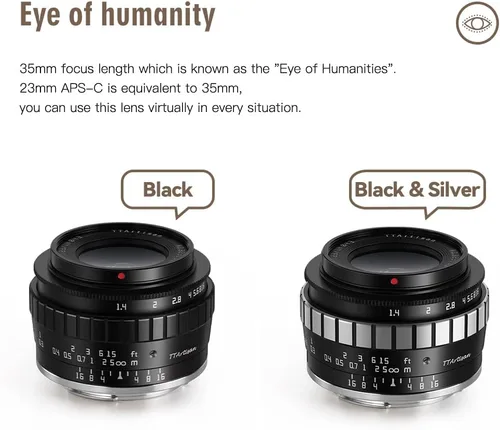 Miniatura 8 de TTArtisan 23mm F1.4 APS-C Lente de cámara de enfoque manual para Sony E-Mount A5000 A5100 A6000 A6100 A6300 A6400 A6500 A6600 NEX-3 NEX-3N NEX-3R
