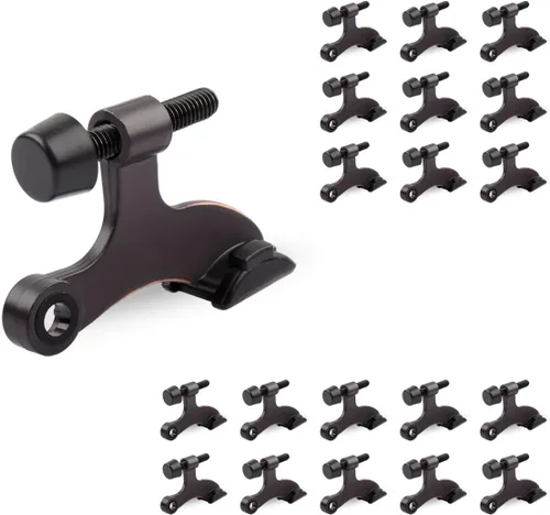 Miniatura 28 de HOMOTEK Paquete de 20 topes de puerta con pasador de bisagra, topes de bisagra para la parte superior de la puerta, tope de puerta ajustable de lujo