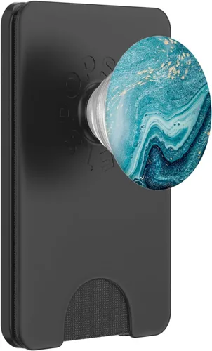 Miniatura 7 de PopSockets PopSockets de mármol turquesa con acento de color dorado PopGrip: agarre intercambiable para teléfonos y tabletas