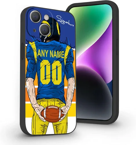 Miniatura 19 de Funda de fútbol personalizada con nombre y número para iPhone17 Air 16 15 Pro Max 14 13 Mini 12 11 Xs Max Xr SE3 8 7 6 Plus, silicona líquida