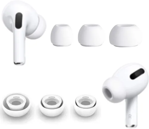 Miniatura 9 de ALXCD 3 pares de almohadillas compatibles con AirPods Pro y auriculares de 2ª generación, S/M/L, 3 tamaños de silicona para auriculares de repuesto